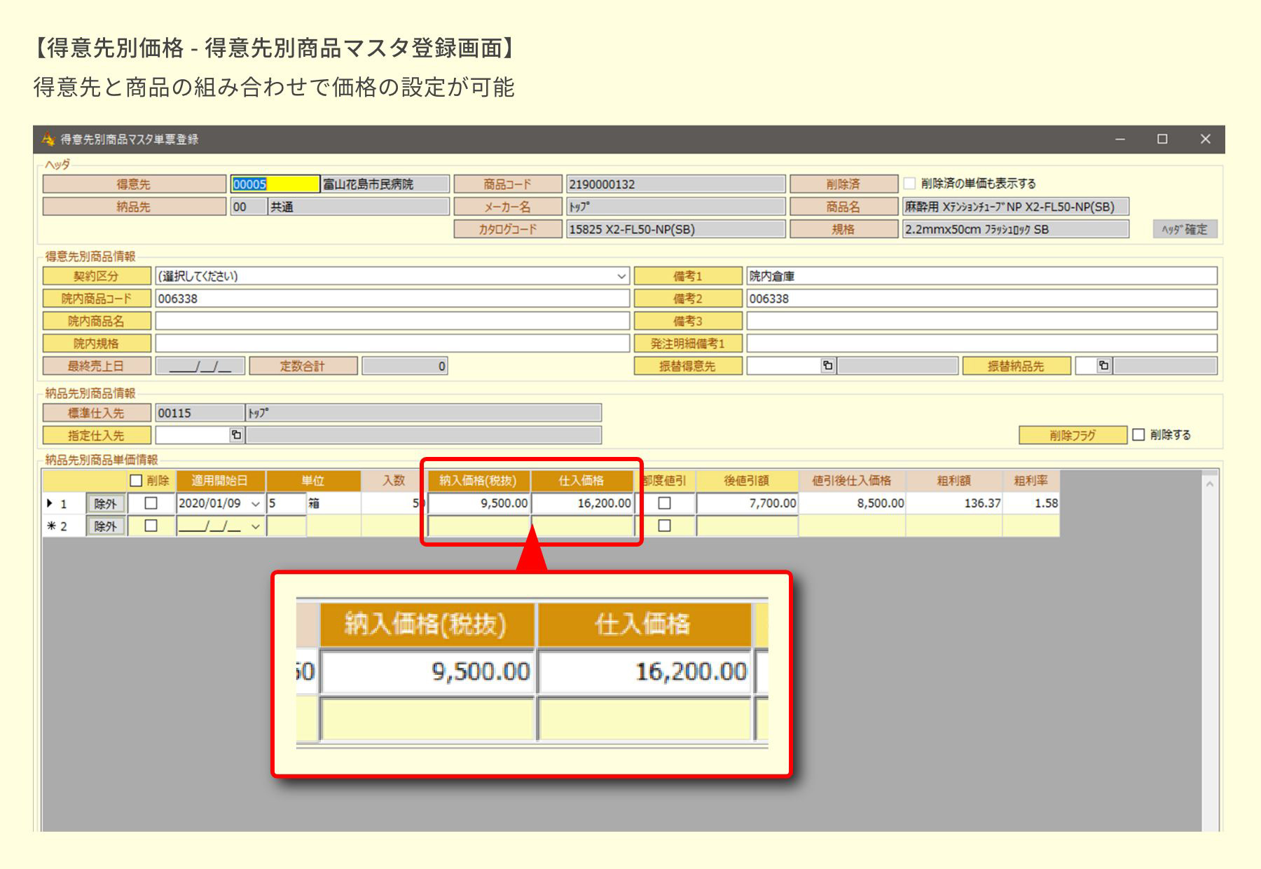 得意先別価格